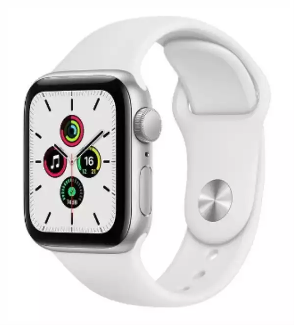 Apple Watch SE GPS  - GPS - Aluminium - Argent - Bracelet Sport - Blanc - 40mm 