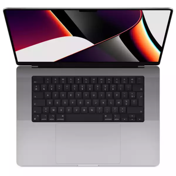 MacBook Pro Retina 16" M1 Pro 3,2Ghz 2021 - Apple M1 Pro 3,2Ghz - 10 - 16Go LPDDR5 - 512Go SSD - Apple GPU 16 - Gris Sidéral - macOS - AZERTY 