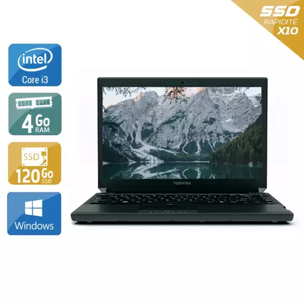 Portégé R700 13,3" Core i3 2,4Ghz 2010 (Windows 10) - Intel Core i3 2,4Ghz - 2 - 4Go  DDR4 - 120Go SSD - Intel GMA HD Graphics - 
Gris / Noir - Windows 10 - AZERTY 