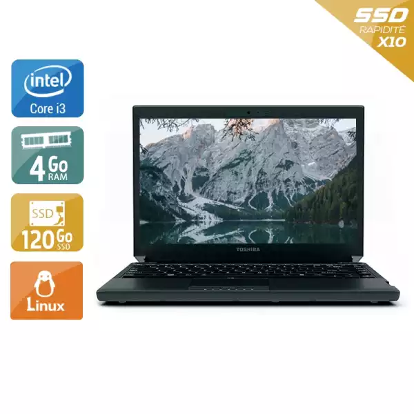 Portégé R700 13,3" Core i3 2,4Ghz 2010 (Linux) - Intel Core i3 2,4Ghz - 2 - 4Go  DDR4 - 120Go SSD - Intel GMA HD Graphics - 
Gris / Noir - Linux - AZERTY 