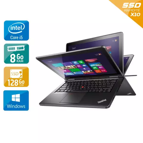 Thinkpad S1 Yoga 12,5" Core i7 2Ghz 2014 (Windows 10) - Intel Core i7 2Ghz - 2 - 8Go DDR3 - 128Go SSD - Intel HD Graphics 4400 - 
Gris / Noir - Windows 10 - AZERTY 