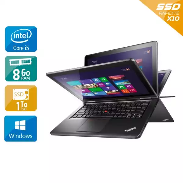 Thinkpad S1 Yoga 12,5" Core i7 2Ghz 2014 (Windows 10) - Intel Core i7 2Ghz - 2 - 8Go DDR3 - 1To SSD - Intel HD Graphics 4400 - 
Gris / Noir - Windows 10 - AZERTY 