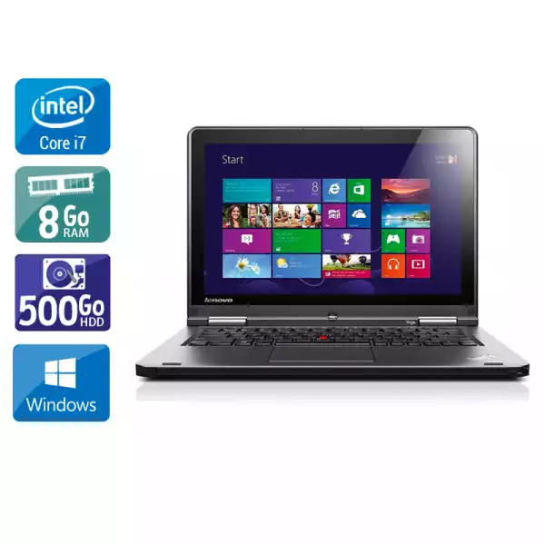 Thinkpad S1 Yoga 12,5" Core i7 2Ghz 2014 (Windows 10) - Intel Core i7 2Ghz - 2 - 8Go DDR3 - 500Go HDD - Intel HD Graphics 4400 - 
Gris / Noir - Windows 10 - AZERTY 