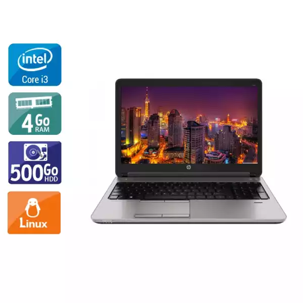 ProBook 650 G1 15,6" Core i3 2,4Ghz 2013 (Linux) - Intel Core i3 2,4Ghz - 2 - 4Go  DDR4 - 500Go HDD - Intel HD Graphics 4600 - 
Gris / Noir - Linux - AZERTY 