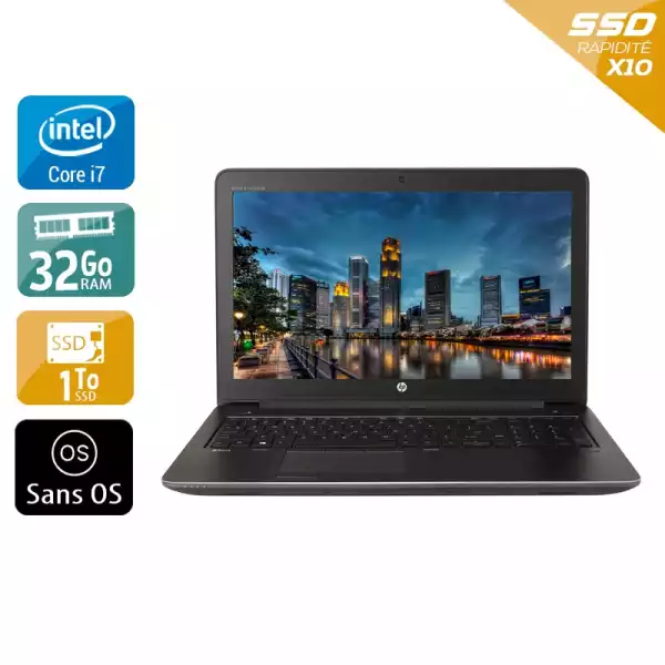 ZBook 15 G3 15,5" Core i7 2,7Ghz 2015 (Sans OS) - Intel Core i7 2,7Ghz - 4 - 32Go DDR4 - 1To SSD - Nvidia Quadro M1000M - 
Gris / Noir - Sans OS - AZERTY 