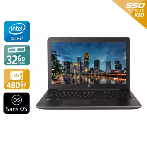 ZBook 15 G3 15,5" Core i7 2,7Ghz 2015 (Sans OS) - Intel Core i7 2,7Ghz - 4 - 32Go DDR4 - 480Go SSD - Nvidia Quadro M1000M - 
Gris / Noir - Sans OS - AZERTY 