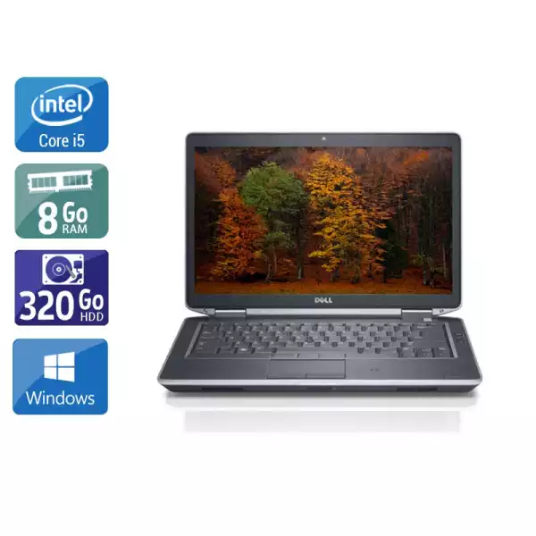 Latitude E5430 14,1" Core i5 2,6Ghz 2012 (Windows 10) - Intel Core i5 2,6Ghz - 4 - 8Go DDR3 - 320Go HDD - Intel HD Graphics 4000 - 
Gris / Noir - Windows 10 - AZERTY 