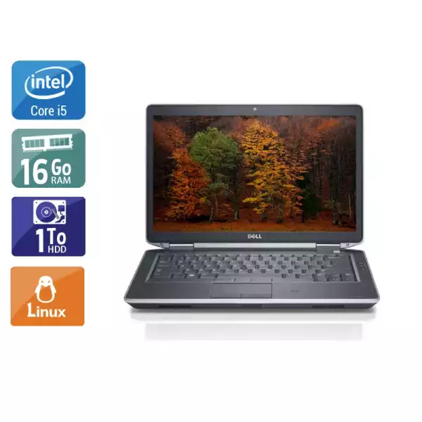 Latitude E5430 14,1" Core i5 2,6Ghz 2012 (Linux) - Intel Core i5 2,6Ghz - 4 - 16Go DDR3 - 1To HDD - Intel HD Graphics 4000 - 
Gris / Noir - Linux - AZERTY 