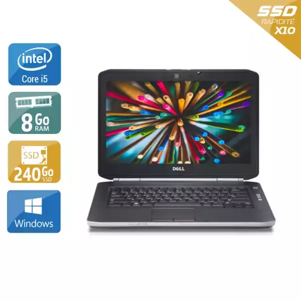 Latitude E5420 14,1" Core i5 2,5Ghz 2011 (Windows 10) - Intel Core i5 2,5Ghz - 4 - 8Go DDR3 - 240Go SSD - Intel HD Graphics 3000 - 
Gris / Noir - Windows 10 - AZERTY 