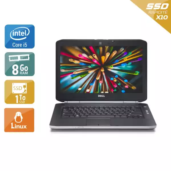 Latitude E5420 14,1" Core i5 2,5Ghz 2011 (Linux) - Intel Core i5 2,5Ghz - 4 - 8Go DDR3 - 1To SSD - Intel HD Graphics 3000 - 
Gris / Noir - Linux - AZERTY 